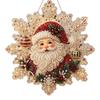 Lightweight Durable Acrylic Ornaments Christmas Pendant with Metal Chain, Double-sided Printed 2D Snowflake Indoor Wall And Window Decorations