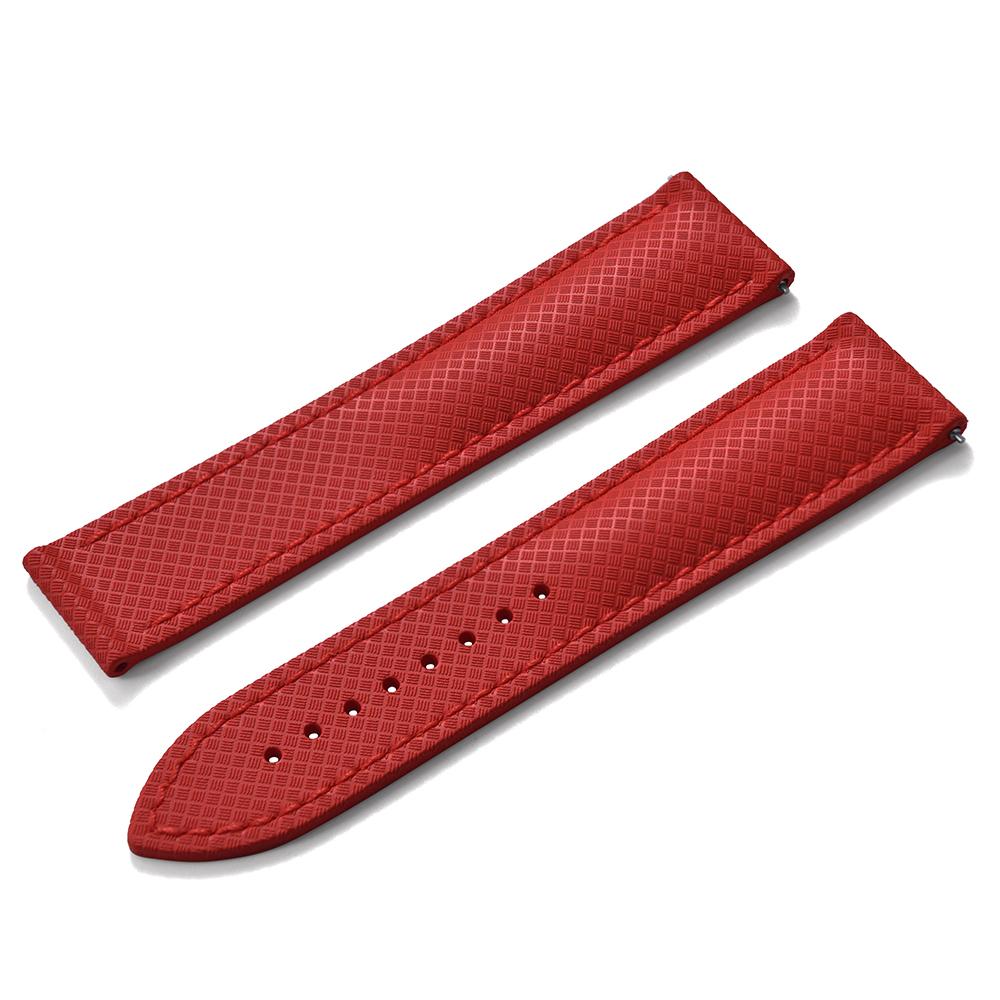 

Premium FKM Rubber Watch Strap 20/22mm Quick Release Butterfly Buckle, Waterproof Soft Universal Band For Dive/Luxury Watches 20mm