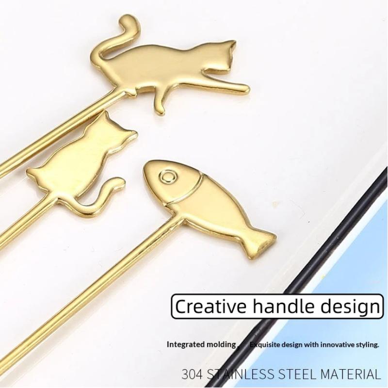 Chic and Fun Cat Shaped Spoon in 304 Stainless Steel for Dessert Delights