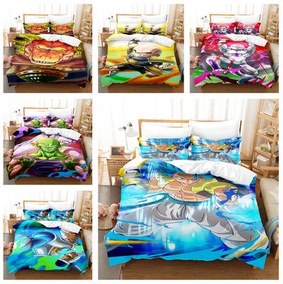 Bettwäscheset mit Zeichentrickfilm-Animation, Bettbezug und Kissenbezug mit Cartoon-Tiermotiv, Heimbettwäscheset, AU/EU/US, Einzel-/Doppelbett in voller Größe