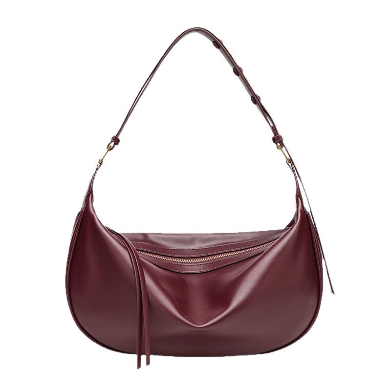 2026 Summer Women's Crescent Moon Crossbody Bag: Lazy Oval Shoulder & Underarm Handbag