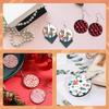 ZOCONE 60 Pcs Sublimation Earrings Blank Bulk, Sublimation Printing Earrings Unfinished Rectangular Heat Transfer Earring Pendant with Earring Hooks