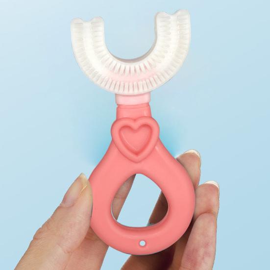 Çocuk Diş Fırçası U Tipi Baş Ağız Bakımı Elde Tutulan Bebek Yumuşak Kıllı Diş Fırçası Yürümeye Başlayan Çocuklar İçin