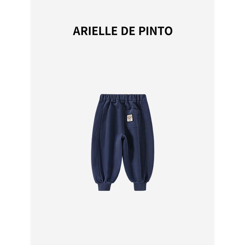 French Arielle De Pinto Boys' Pants Spring and Autumn Casual Sports Cartoon Sweatpants Boys' Jogger Pants