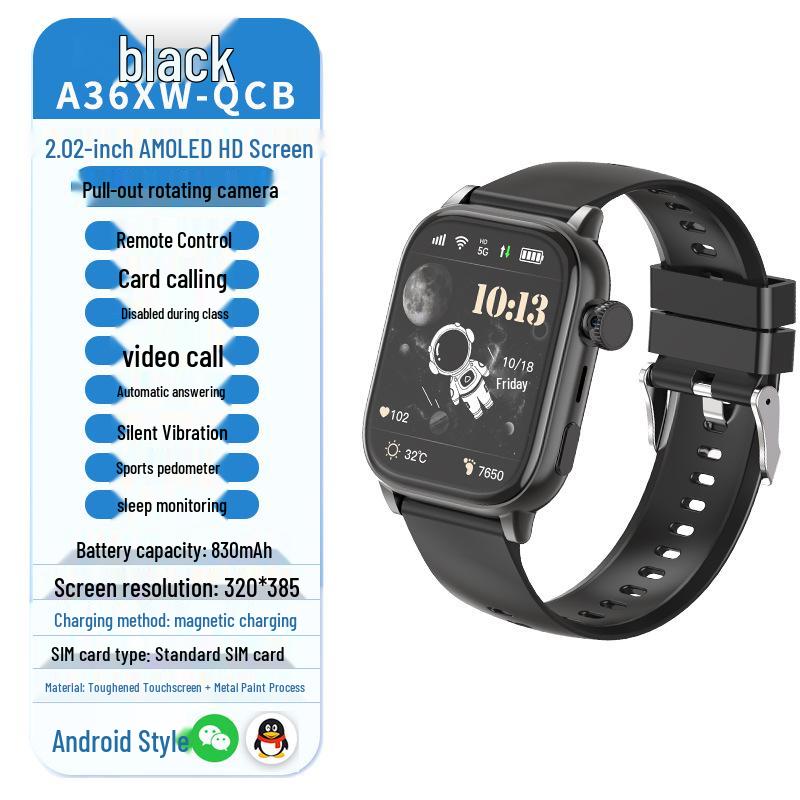 Middle School Student Smartwatch: Kids' Video, GPS, SIM Dual Call.