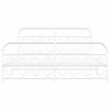 Metal Bed Frame with Headboard and Footboard White 183 x 213 cm