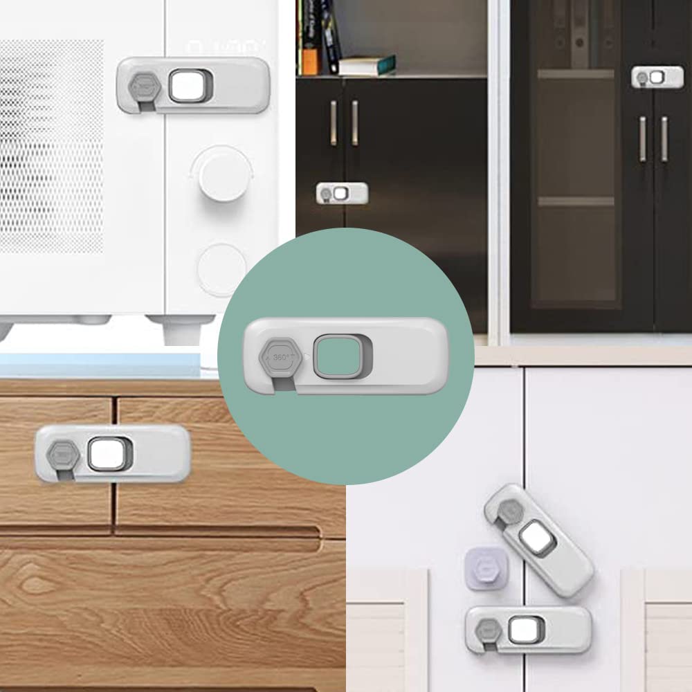 BTtime Child Lock Set of Door Drawer Cabinet Refrigerator Easy Opening and Baby Tamper Injury Earthquake Prevention 5, Locks, Locks, Locks, Locks,