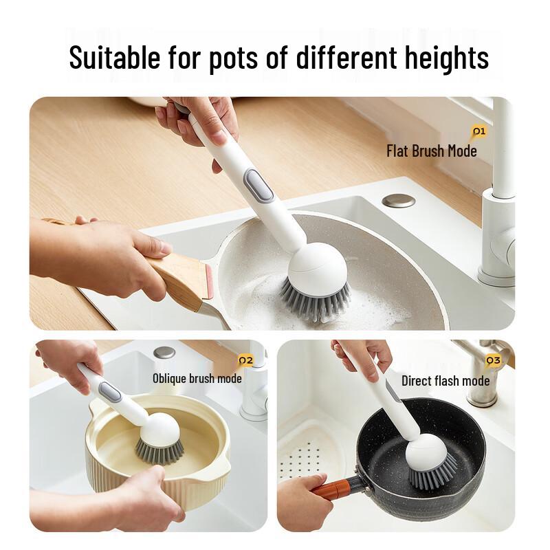 Automatic Dispensing Rotating Kitchen Cleaning Brush