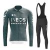 Ineos Grenadier NUEVO Conjunto de Maillot de Ciclismo de Otoño Manga Larga Secado Rápido Ropa de Bicicleta Uniforme Ropa MTB Ropa de Bicicleta Ropa Ciclismo