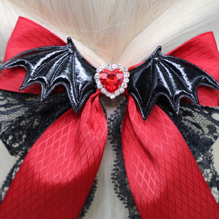 Punk Devil Wing Heart Hair Clip for Women Girl Hair Styling Accessories for Braid 2000s Halloween Party Dressingup Supply