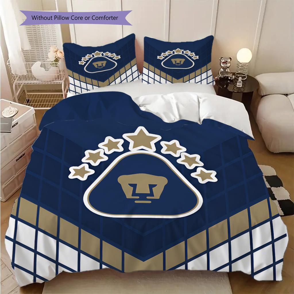 Pumas UNAM Pattern Bedding Quilt Set Quilt Cover Pillowcase Home Decoration Birthday Gift (1 * duvet cover + 2 * pillowcase, without core)