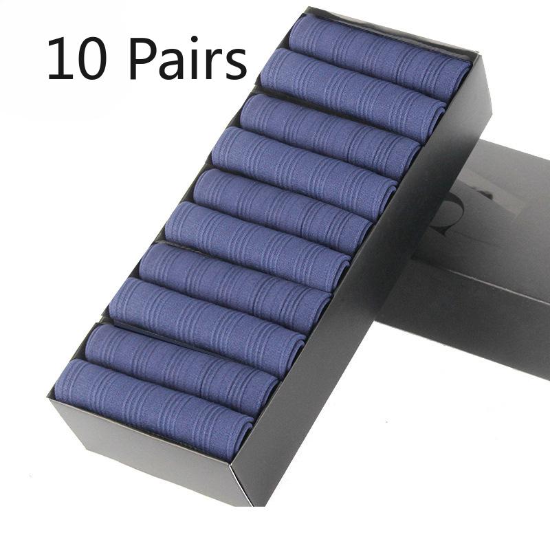 

10 пар мужских летних боксерских ультратонких коммерческих однотонных невидимых носков-трубочек 10 Pairs темно-синий