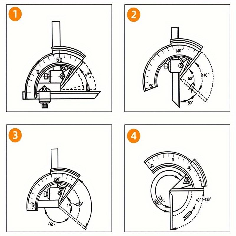 1 Stück Hochpräziser Universeller Winkelmesser 320 Grad Multifunktionaler Industrieller Winkelmesser Winkelmesser Messinstrument