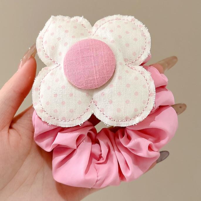 Scrunchie Coreano in Pizzo con Volant e Fiocco - Accessorio per Capelli Carino e Dolce