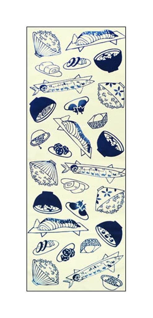 Tenugui Hand Chusen Made in Breakfast Niwa-zome (Japanese Towel), Dyeing, 100% Cotton, Japan,