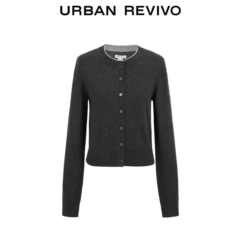UR 2026 Women's Color-Block Knitted Cardigan