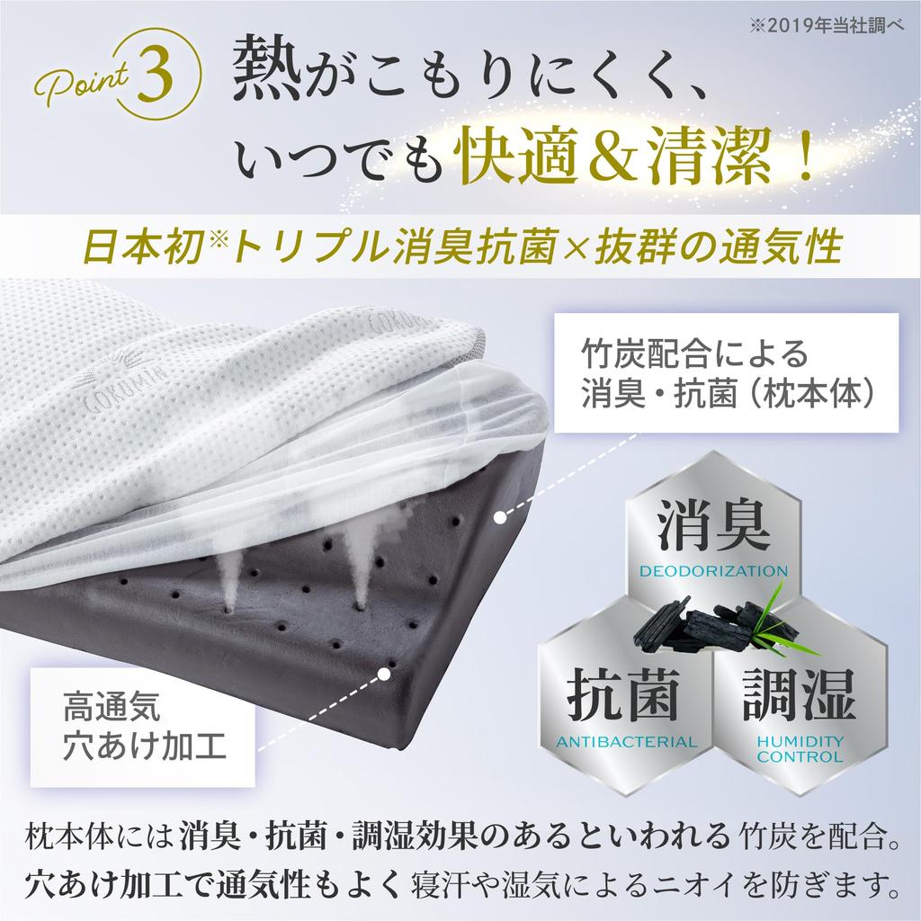 GOKUMIN Memoryskumkudde Höjdjustering för en Bekväm Passar för och Mage Minskar Nacke Perfekt för en Vila Svart [4-nivåers Sömn] Hög,