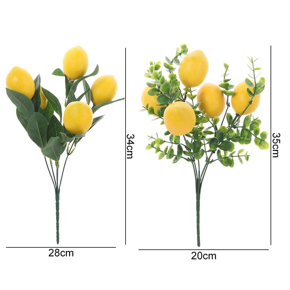 DIY Artificial Lemon Branches Handmade Fake Plants Simulation Lemon Fruit Wedding Party Supplies