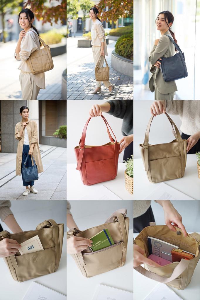 Leather Tote Bag for Black [Dakota] Women, Small, DA-1034481-10