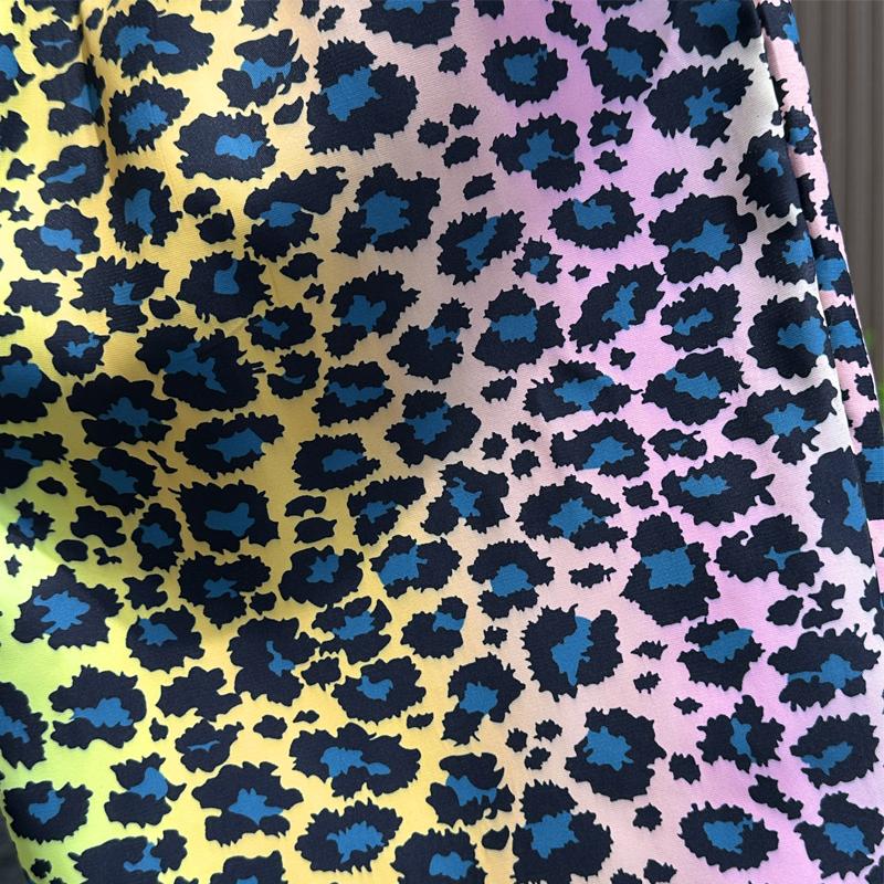 Übergröße M-7XL Sommer Shorts Herren Elastischer Bund Leopardenmuster Lässige Shorts Sommerkleidung