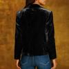 Women's Fashionable Casual Solid Color Retro Long-Sleeved Velvet Shirt Coat