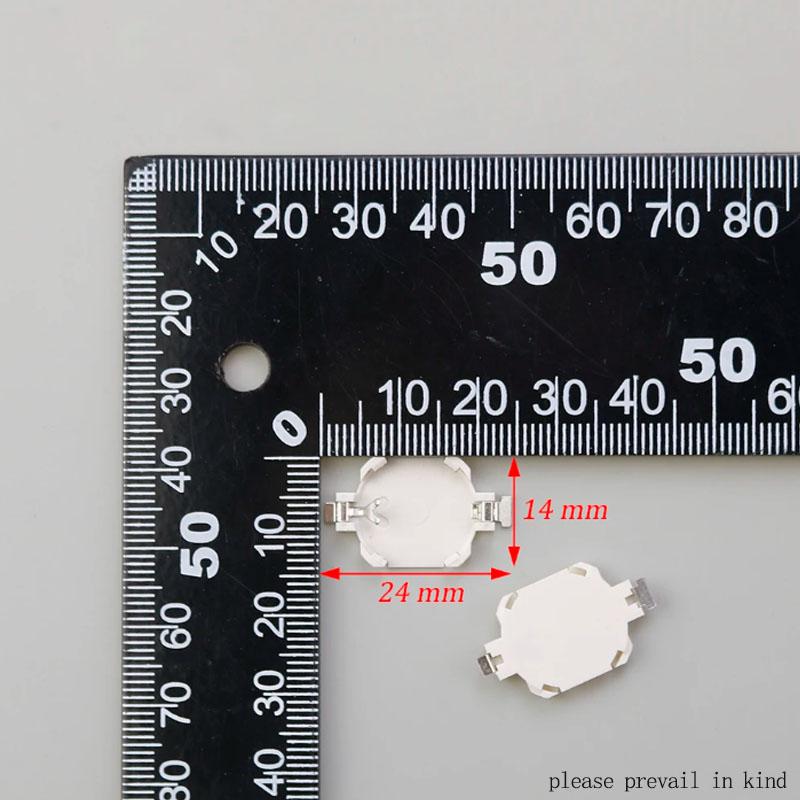 2PCS Button Battery Holder Storage Box Fixed BS-2 BS-6 BS-8 CR2450 CR2032 Plug Type Button Cell Battery Organizer