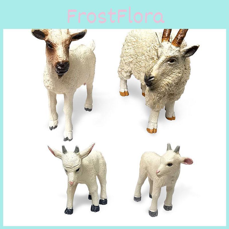 Childrens Animal Toy Set With Pvc Farm Creatures Including Mother And Baby Goats For Kids Learning