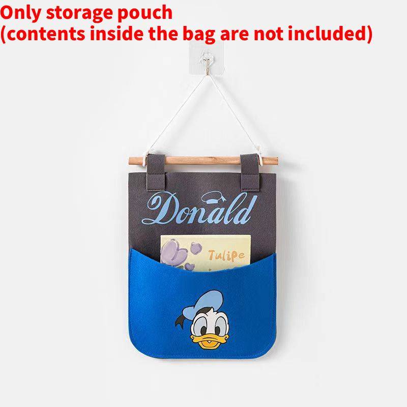 Mickey Mouse Felt Wall Organizer With Multiple Pockets For Kids Room Storage