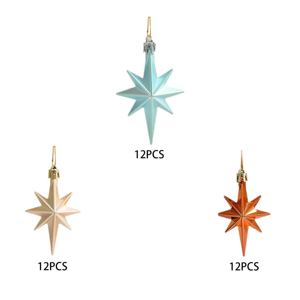 12Pcs Christmas Star Ornaments Nordic for Window Walls Christmas Stockings