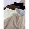 Women's Korean Style Soft Semi-High Neck Slim Fit Sweater - Autumn/Winter Pullover Knit Top