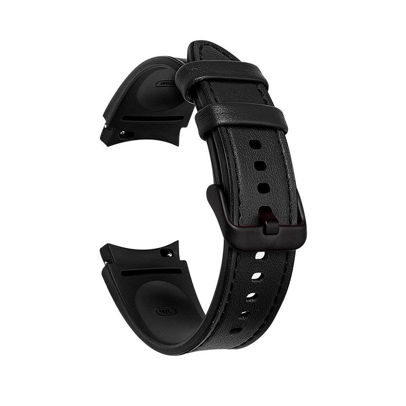 Silikonový kožený řemínek pro Samsung Galaxy Watch 7/6/5/4 Watch Classic Chytré hodinky Řemínky