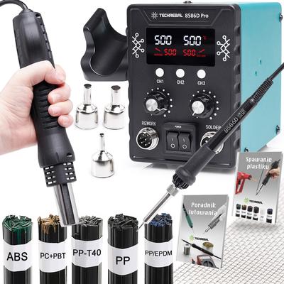 Lasapparaat Techrebal 8586D Met Set Onderdelen Voor Het Lassen Van Plastic