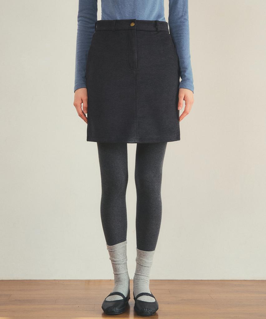 Aueonoseuteljia Classic Stripe Midi Skirt_Charcoal