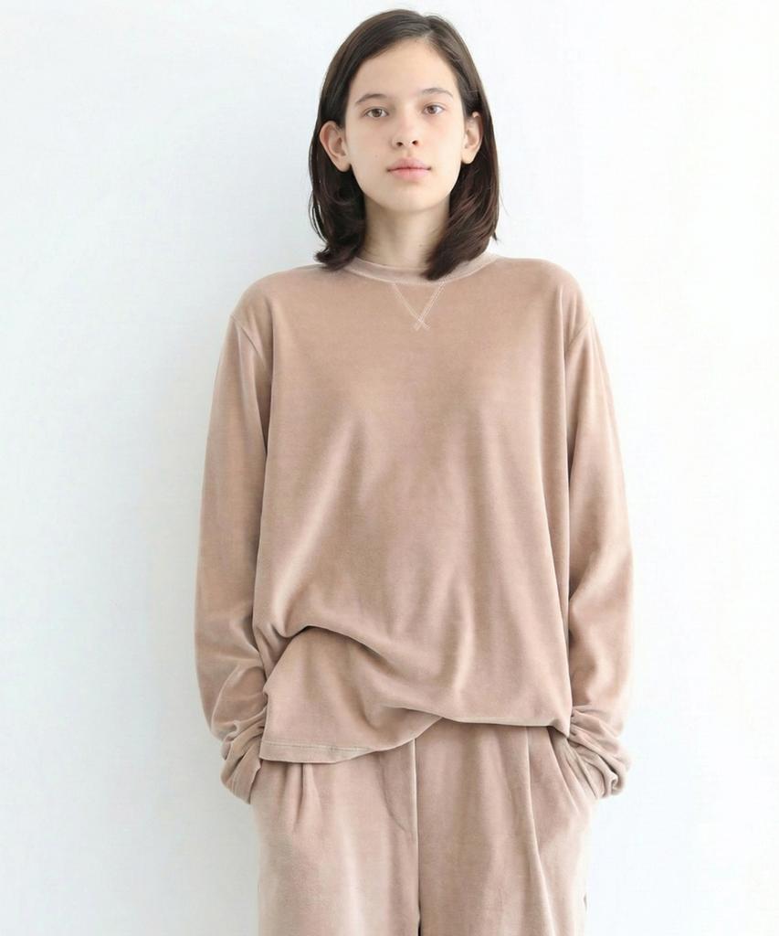 Peulmo Velour Long Sleeve Top [Ivory]