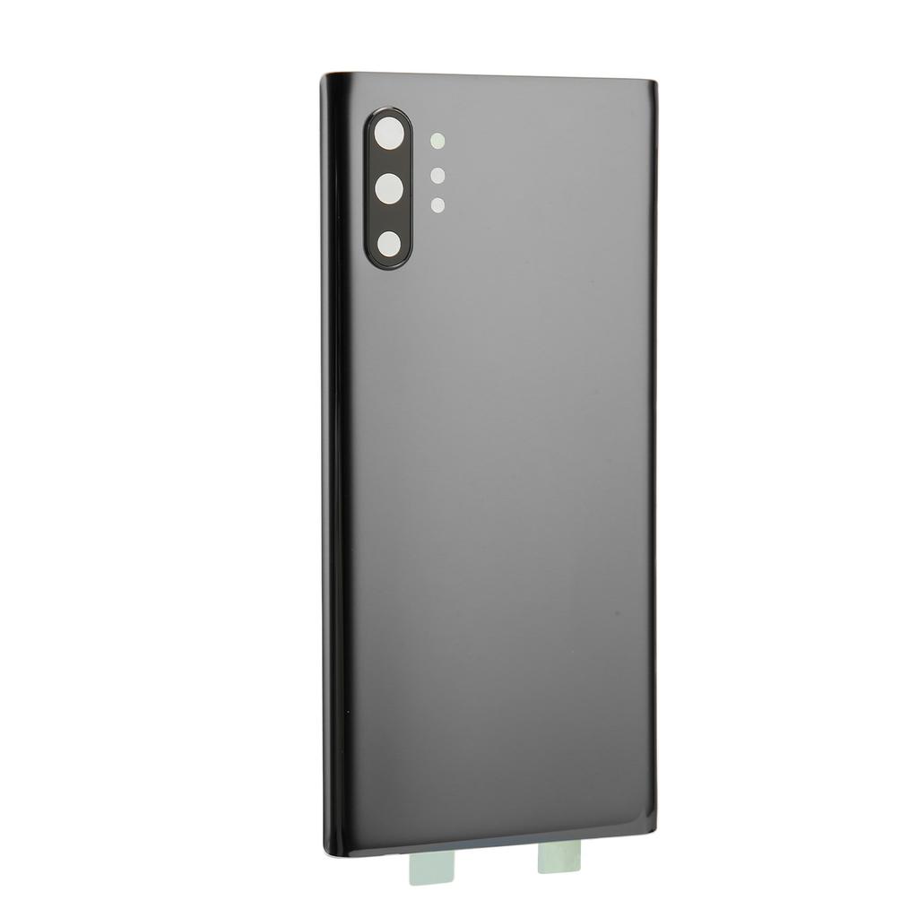 Phone Back Glass Cover Waterproof with Camera Glass Lens and Adhesive Tape Parts for Galaxy Note 10+ Plus N975 Black