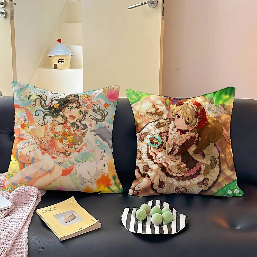 BanG Dream Anime Pillow Case Throw Pillow Cover Nordic Vintage Style Cushion Covers Home Living Room Sofa Couch Seat