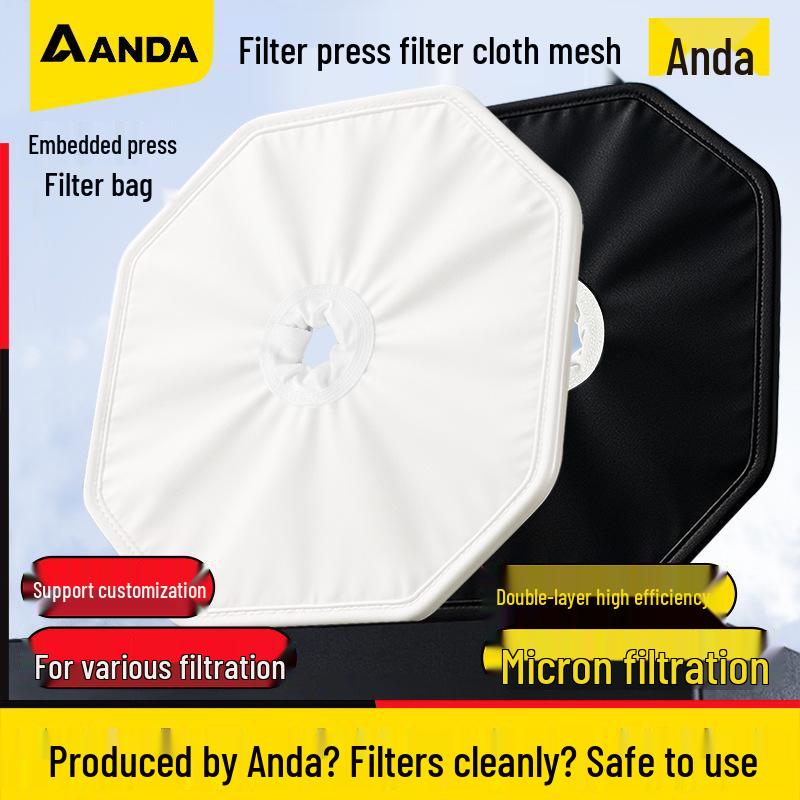 Octagonal Filter Press Bag: Industrial-Grade Polypropylene/Polyester, Acid & Alkali Resistant Polyester Embedded 600