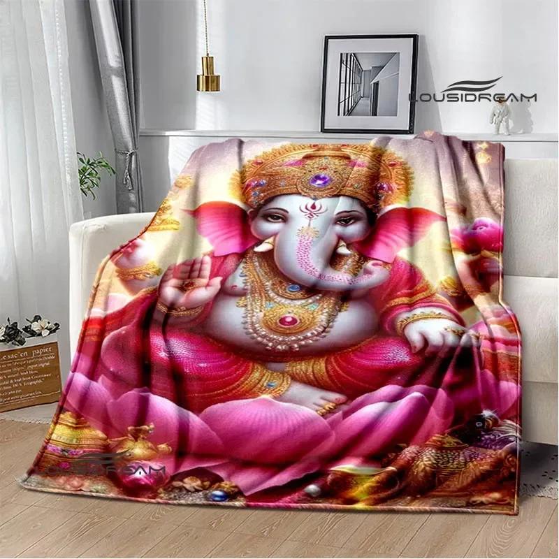 Retro Ganesha Printed Blankets Warm Flannel Blankets Soft and Comfortable Blanket Bed Linings Blankets for Beds Birthday Gift