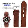 For TUDOR Black Bay Qicheng Bronze Little Red Flower Zenith Vintage Genuine Leather Watch Strap Men 22mm 23mm Cowhide Wristband
