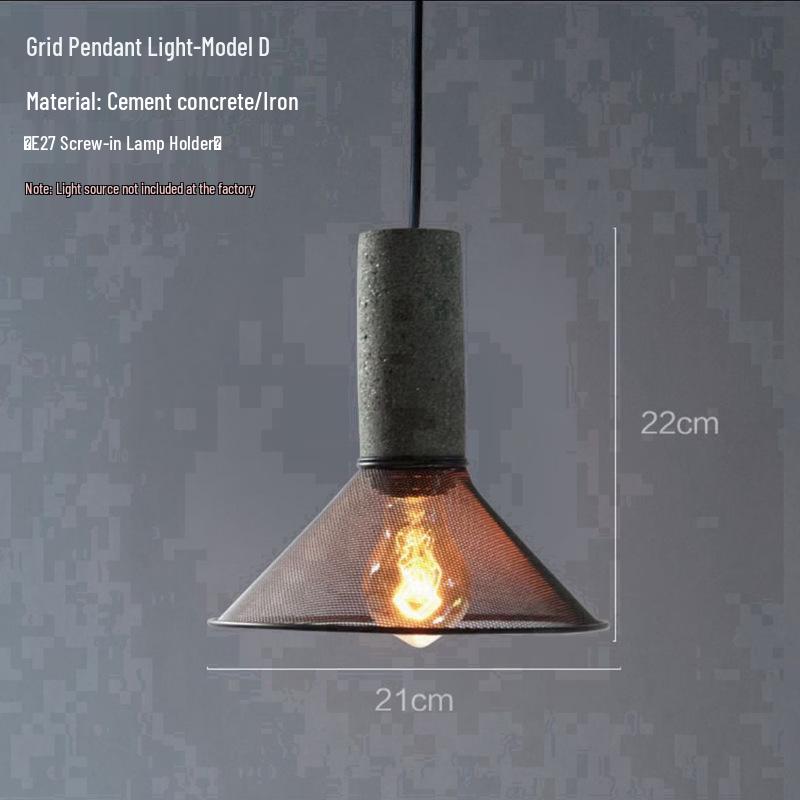 Retro Industrial Cement Pendant Light - American Country Style for Cafes, Bars, and Restaurants