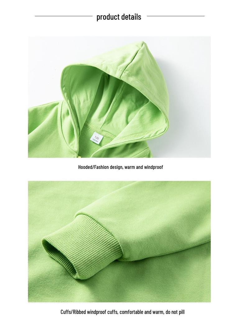 Children's Zipper Hoodie Jacket - Boys & Girls Casual Sports Top for Spring and Autumn