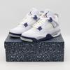 DH6927-140 Nike Air 4 Midnight Navy Grigio Fumo Chiaro Rosso Fuoco (Uomini)