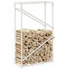 Firewood Rack White 60 x 25 x 100 cm Cold Rolled Steel