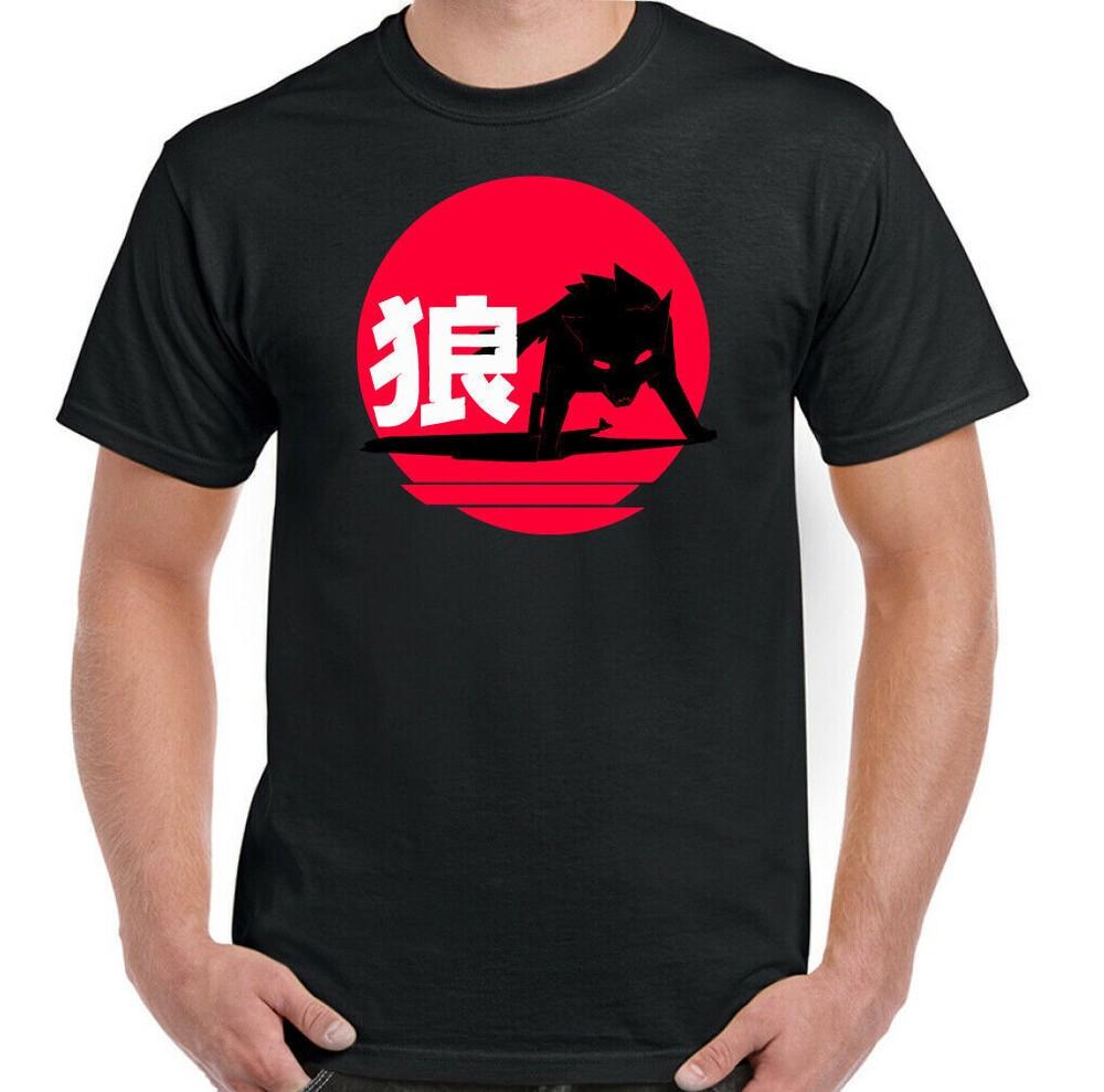 WOLF T-SHIRT, Japan Japanese Werewolf Car Flag Wolverine Alpha Male Mens Tee Top Unisex T-Shirt L