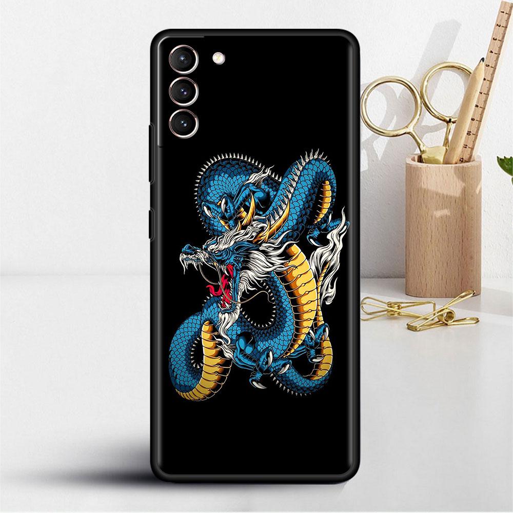 Case For Samsung Galaxy S22 S20 Ultra S21 FE S10 S9 Plus Note 20 10 Lite 9 Soft Phone Cover Shell Dragon Animal