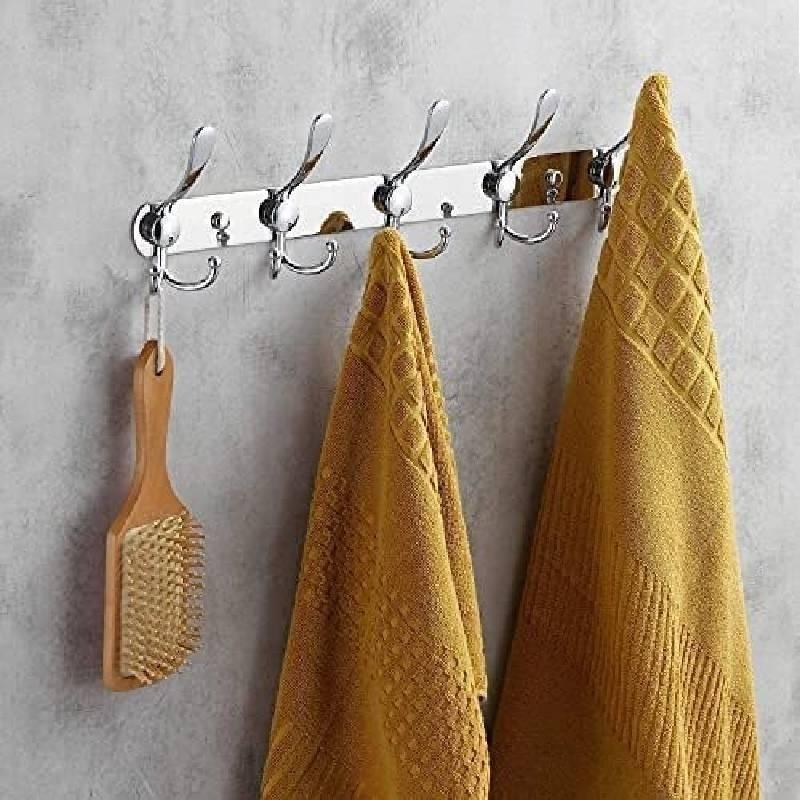 Design Of Hanging Stainless Steel Hangers With Wall Mounted Clothes Hats Hooks