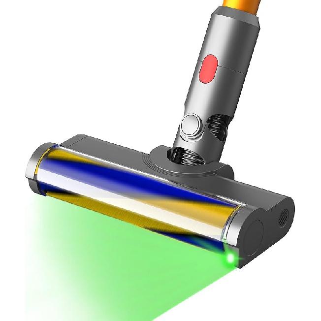 Светодиодная насадка-валик для чистки для Dyson V12 Detect Slim V10 Slim Аксессуары Зеленый свет Пылесос Щетка для твердого пола Моторизованная насадка Замена Насадка V12 Detect Slim V10 Slim