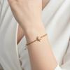 Non Tarnish Gold plate Bracelet Gold Plated Stackable for Women, Thin Herringbone Chain pearl star Jewelry Gift