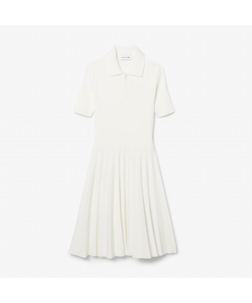 Lacoste Women'S 3D Rib Knit Short Sleeve Polo Dress Ef5803-55N 70V