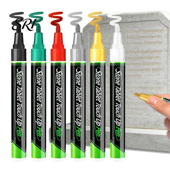 Memorial Inscription Marker Tombstone Pen with 3mm Tip Waterproof Fade-Resistant for Faded Restoration Granite Marble Repair Quick-Dry Stone